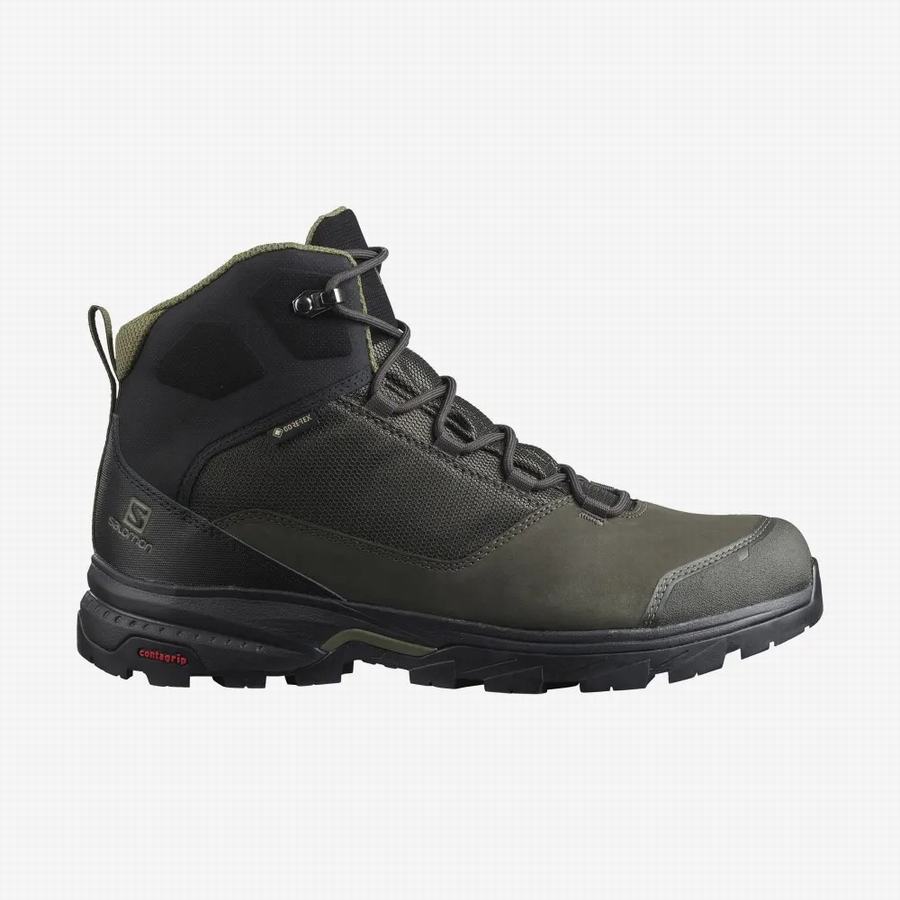 Salomon Outward Gore-tex Turistické Topánky Panske Olivovo Zelená |SQI7552HB|